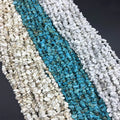Natural Stone Beads Blue Howlite White Irregular Beads for Jewelry Making Diy Necklace
