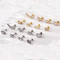 G23 Titanium Earrings Jewelry for Women Quality Luxury Crown 18k Gold Plated Earrings Cubic Zircon Wholesale