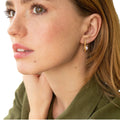 J&D 18k Gold Stainless Steel Faux Pearl U-Shape Hoop Earrings Vintage Style Contemporary Design for Trendy Outfits