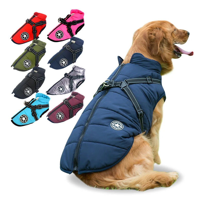 2023 OEM/ODM Wholesale Luxury Winter Dog Clothes Pet Jacket Waterproof Small and Big Dog Coat Apparel Designer Dog Clothing