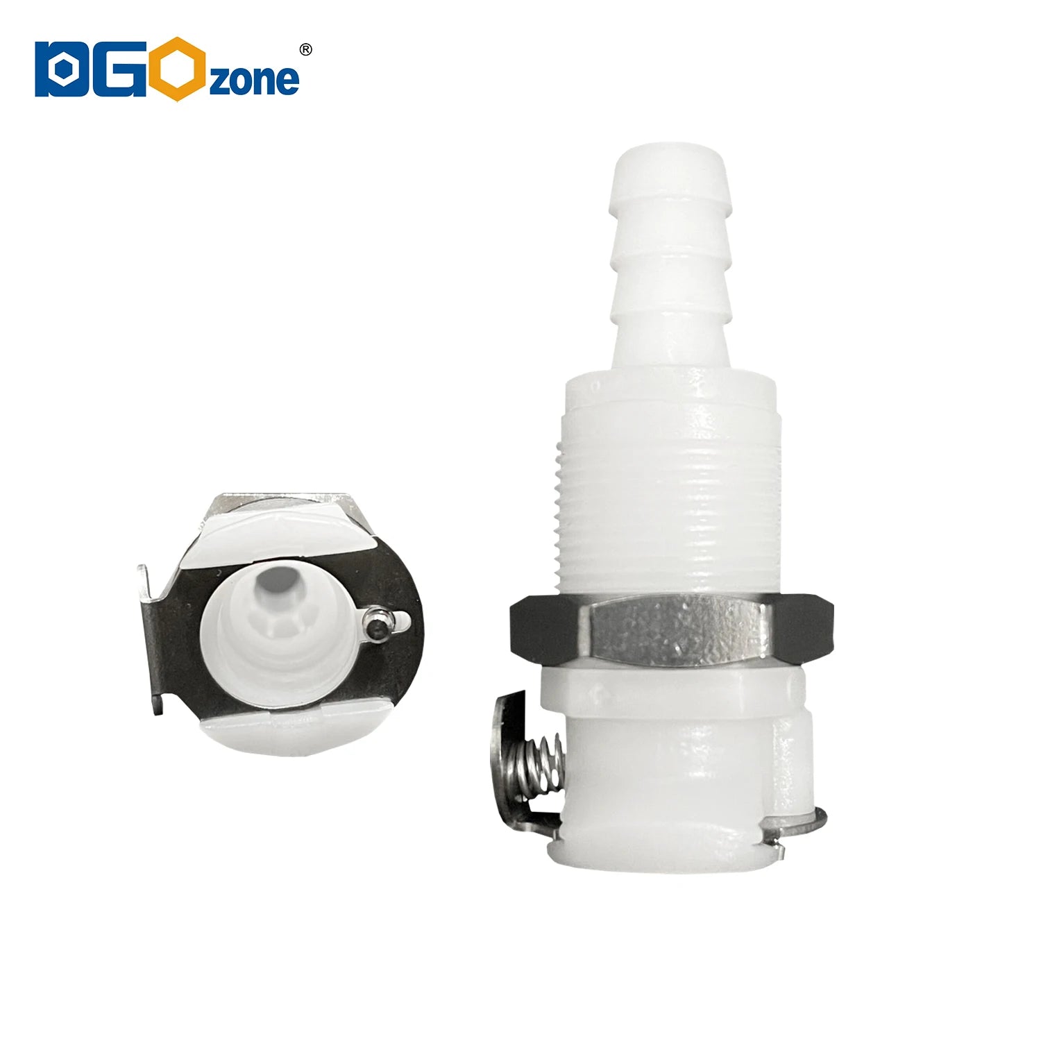 [FL0516PI] Plastic Quick Connectors 5/16 Non-Valved Hose Barb Panel Mount Coupling Body