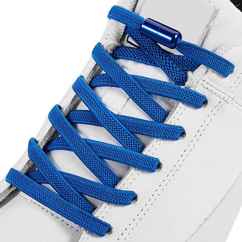 Easy-to-Use round Elastic Polyester Shoe Laces Free to Match No Tie Flat Sports Design Lazy Locks for Quick On/Off