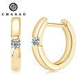 GRA Certification Circle D Color 2.5mm Simple Real Moissanite 925 Sterling Silver Single Stone Hoop Earrings
