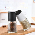 Transparent Glass Eco-Friendly Rotary Knob Salt & Pepper Mill Grinder with Seasoning Bottle