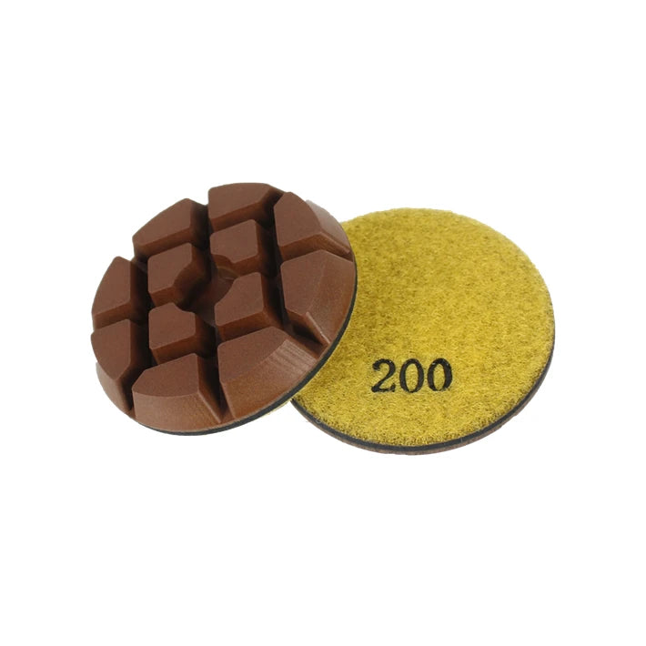 Trueshine 3" Diamond Resin Polishing Pads 10mm Thick Medium Hardness Deburring 5 Steps Durable Longer Life 50-3000 Grit