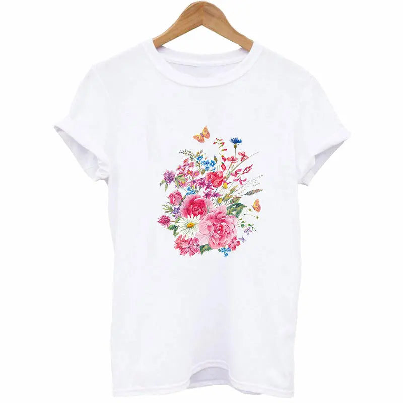 2026 New Fashion Screen Print Transfers Label Patch Pretty Flower Heat Transfers Logo T-shirt Heat Press Sticker