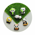 Decorative 100pcs Panda Animal Charms Flatback Stickers Jewelry Pendant Makings Resin Beads for Slime and Artistic Projects