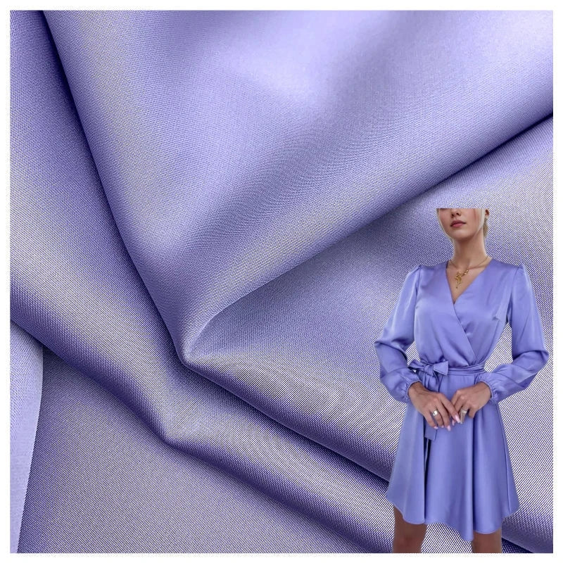 Low MOQ Ladies Clothing Fabric Bright Smooth Acetate Satin Fabric Free Sample 100% Polyester Imitation Acetate Fabric