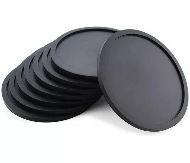 Wholesale Logo Custom Colorful Round Thicken Waterproof Soft Non-slip Silicone Drink Coasters Cup Pad Mat
