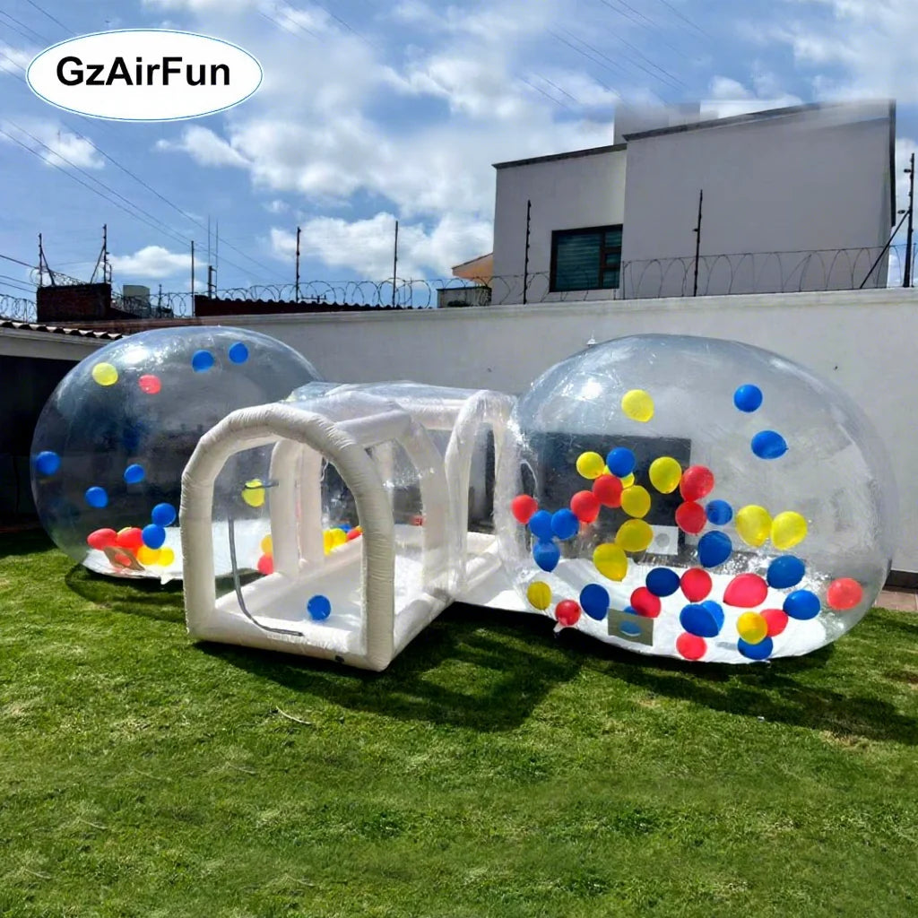 New Design Transparent Tent Double Inflatable Balloon Bubble House Tent for Kids