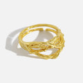 Unique Design Irregular Gold Plated S925 Sterling Silver Open Adjustable New Fashion Wholesale Rings for Women JA440