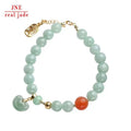 Natural Emerald Ball Bracelet Hanging Jade Ruyi Ping an Fujia World Nanhong Agate Bracelet Ornament Women's