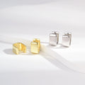 Wholesale Earrings Jewelry Gold Rhodium Plated Round Plain Huggies 925 Sterling Silver Fine Jewelry Earrings