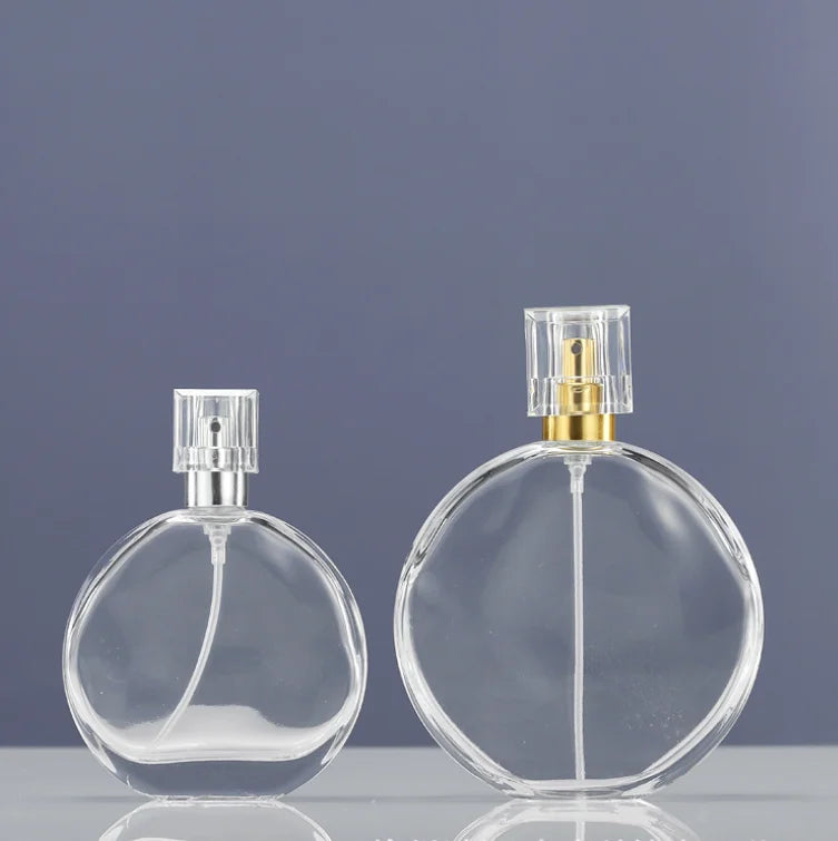 Wholesale 30ml Luxury Clear Glass Spray Perfume Bottle 1oz with Dropper Sealing Screen Printing Packed Cartons MOQ 100pcs