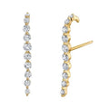 LOZRUNVE 925 Sterling Silver Luxury Trendy Large Bar Hook Ear Cuff Stud Earring