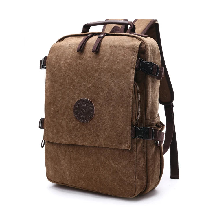 Wholesale Large Capacity Retro Adult School Book Bag Men Bagpack Canvas Classic Teenager Travel School Backpack