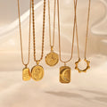 New Trendy Scapular Christian Catholic Religious 18K Gold Plated Stainless Steel Chain Jesus Cross Pendant Necklace Women Men