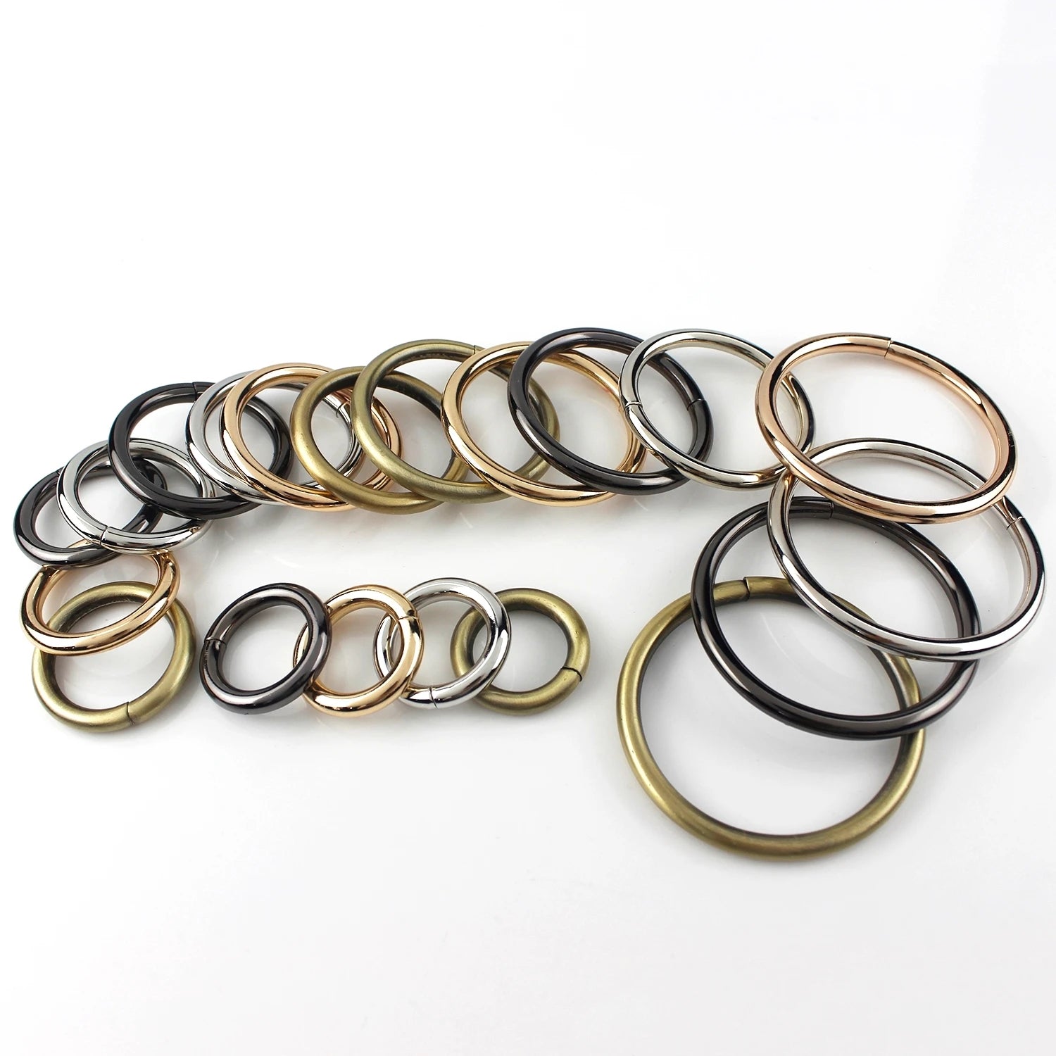 Cloxy Openable Round O Ring Claps for Belt Connect 20-50mm No Welded Wire O-ring Clasp for Bag Strap Dog Collar O-ring Buckle