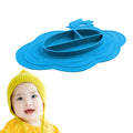 ONEQUAN Silicone Plate with Suction Divided Plate 100% Food Grade Silicone