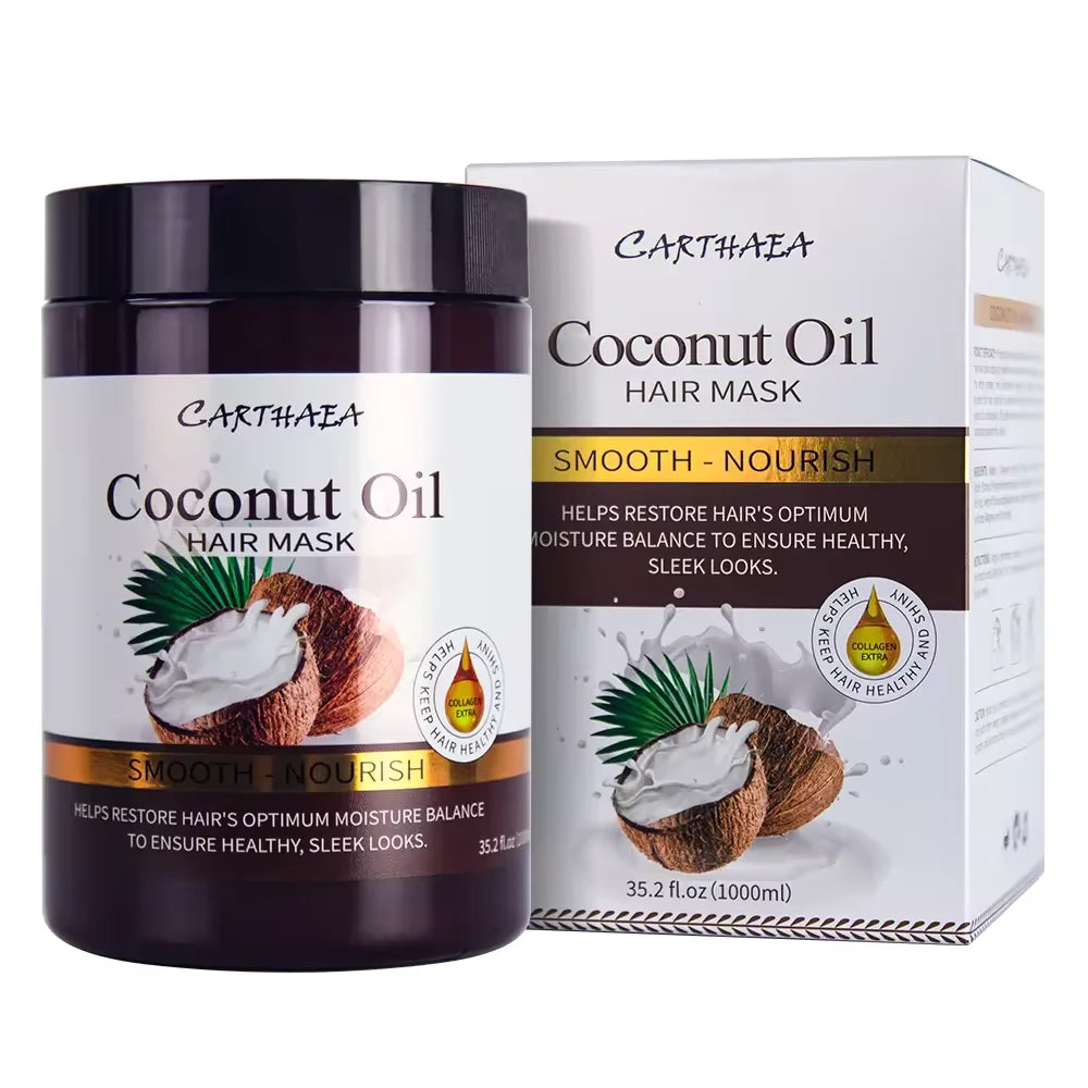 Private Label Wholesale Smooth Best Collagen Treatment Coconut Oil Hair Mask for Dry Damage Hair