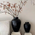 New Modern Matte Ceramic Vase Black White Large & Small Decorative Flower Vases Home Living Room Office Table Centerpiece Decor