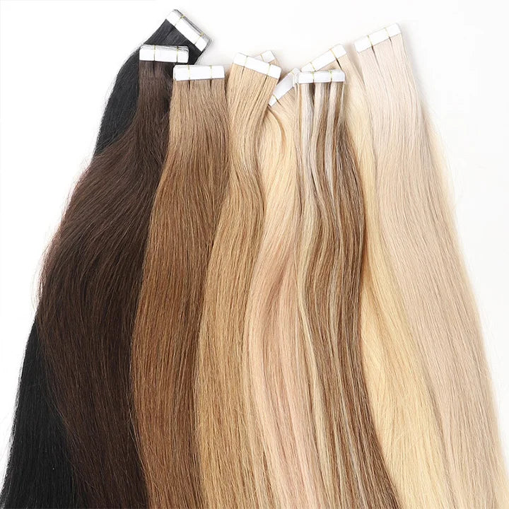 Wholesale Invisible Tape in Extensions Russian 100% Human Real Hair Manufacturers Japanese Tape in Hair Extensions Vendors