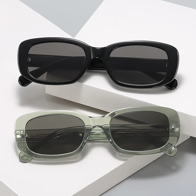 2025 New Square Small Frame Sunglasses Female Plate Sunglasses UV400 Acetate Sunglasses Custom Logo