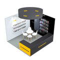 New Modular Aluminum 10x10 ft Exhibition Booth with Circular Illuminated Ceiling for Quick Installation. MegaBDM