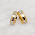 Luxury Dubai Lover's Wedding Rings Sets for Couples 18k Gold Plated Jewelry Cubic Zirconia Diamond Ring