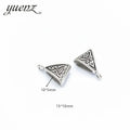 Antique Silver Color Big Hole Triangle Beads Fit European Charm Jewelry Accessories DIY Findings Bracelet Making R224-E