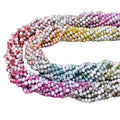 4mm 125pcs Plating Gradient Color Crystal Glass Beads Charms Faceted Glass Spacer Loose Beads for Jewelry Making DIY Wholesale