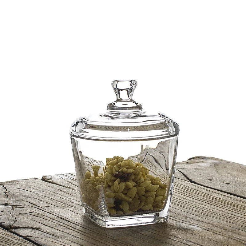 Custom Logo Storage Glass Jar 250ml Wholesale Herb & Spice Tools Tea Coffee Sugar & Candy Container with Lively Logo Imprint