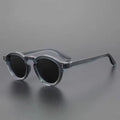 Women Rounded Polarized Glasses Black Tint Sunglass Black Round Sunglasses Aura for Men