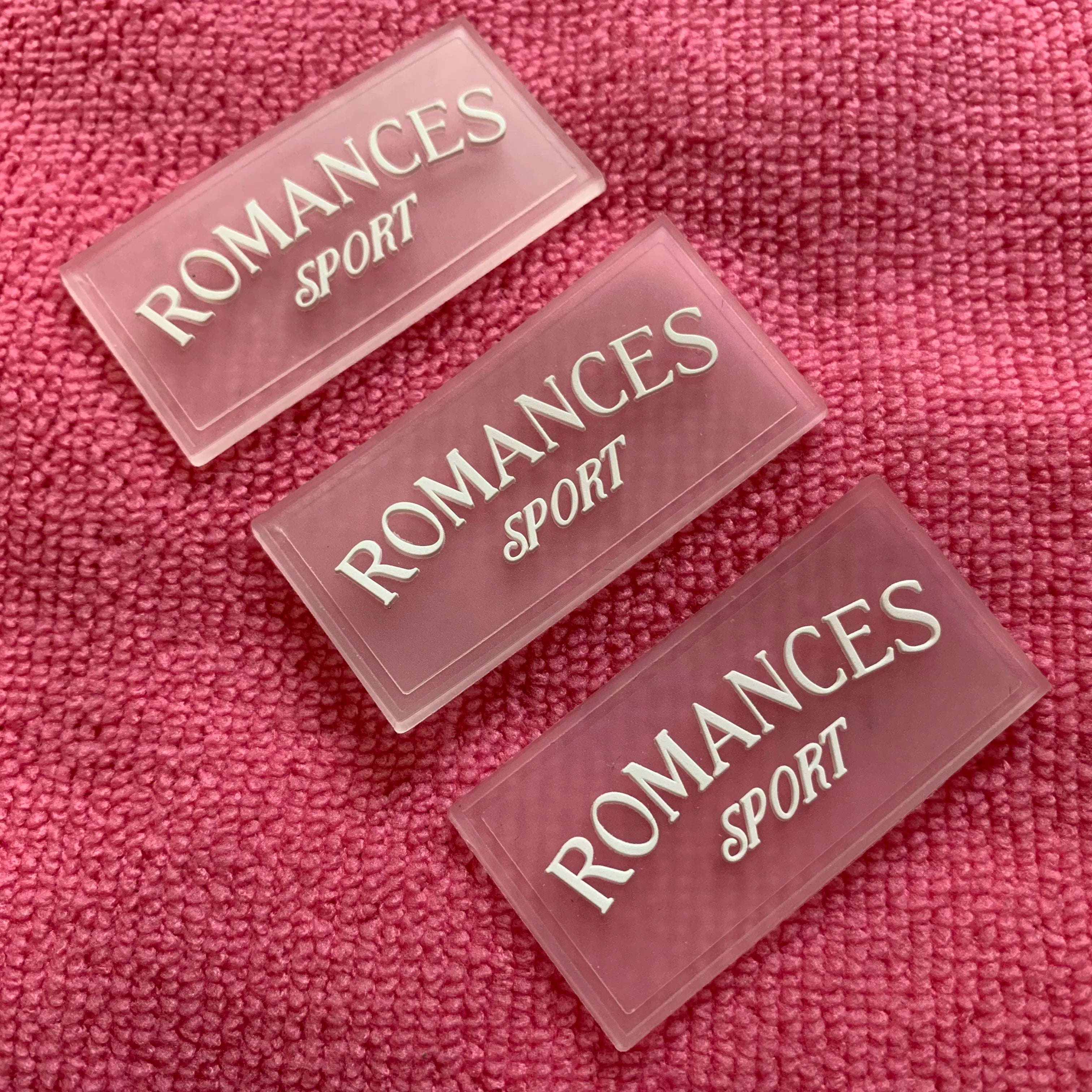 Embossed Transparent 3D Rubber logo Silicone Labelfactory Direct Cheap Custom PVC Rubber Labels for Handbags