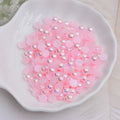 Wholesale 6mm 8mm Pearl Beads ABS Loose Beads AB Color Flat-back Half Round Imitation Pearl Beads Craft for DIY Nail Accessories