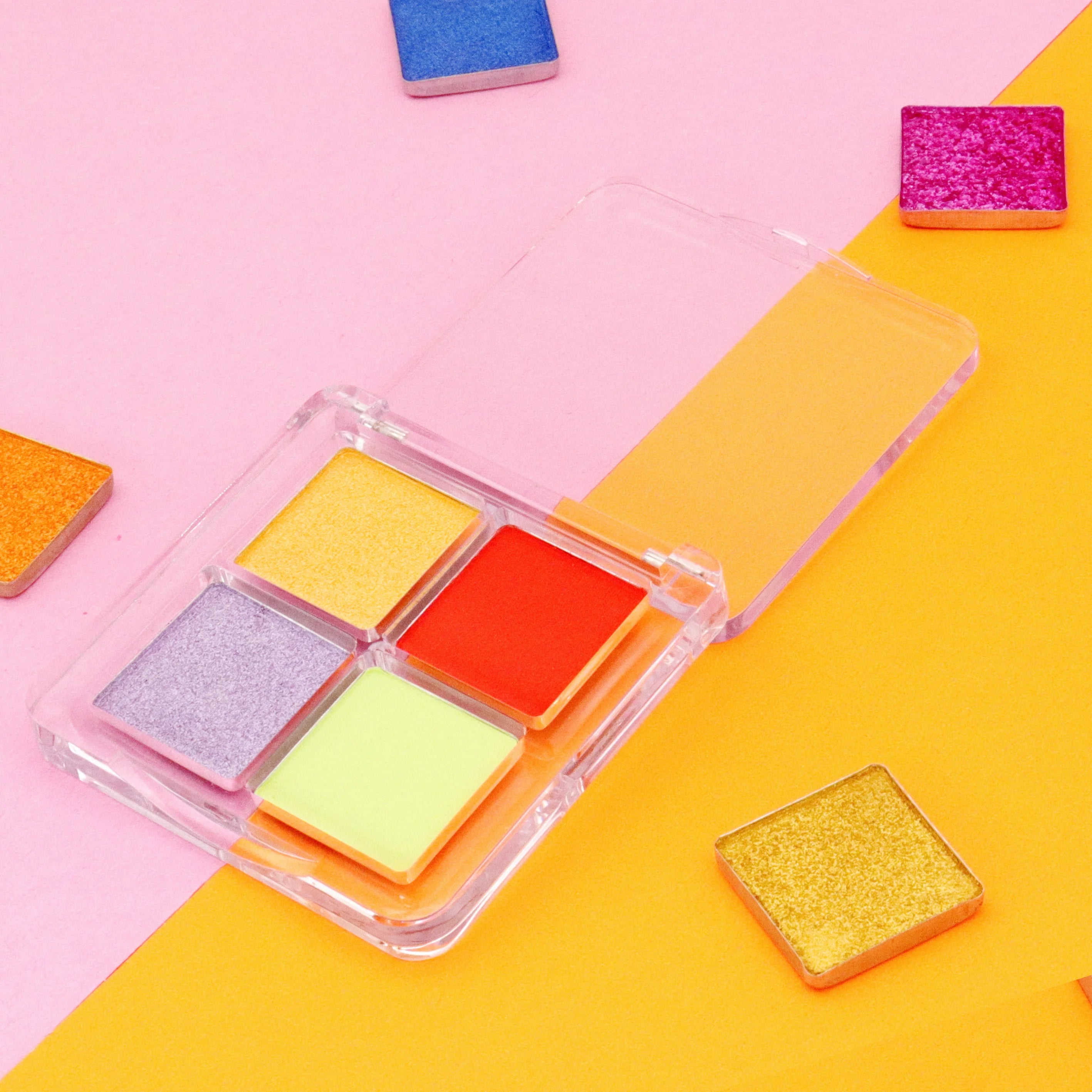Makeup Cosmetic DIY Empty Eyeshadow Eyeliner Pigment Pans Magnetic Palette Cardboard With Mirror