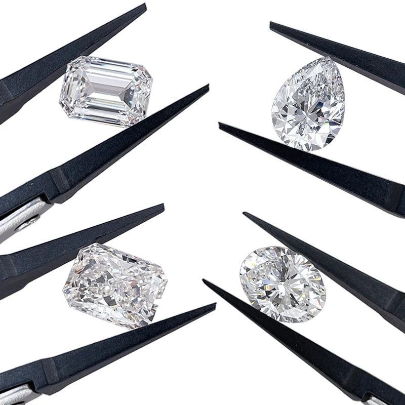 IGI Certificate Diamonds Oval Radiant Pear Shape Loose CVD Lab Grown Diamond Same As Natural Diamonds for Earrings Ring Pendant
