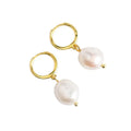 EH1059 925 Sterling Silver Earrings Wholesale Gold Plated Freshwater Pearl Earrings Irregular Baroque Pearl Jewelry