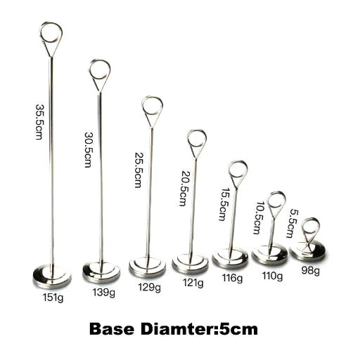High Quality Metal Stainless Steel Display Menu Card Wedding Restaurant Table Number Card Holder