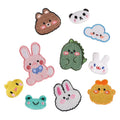 Lovely Small Size Embroidered Handmade Nonwoven Felt Self-adhesive Animal Head Patches Sticker BESTWINS for DIY