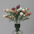 M823 Home Weeding Hotel Decoration 5 Heads Rose Flower Artificial Silk Roses Flowers
