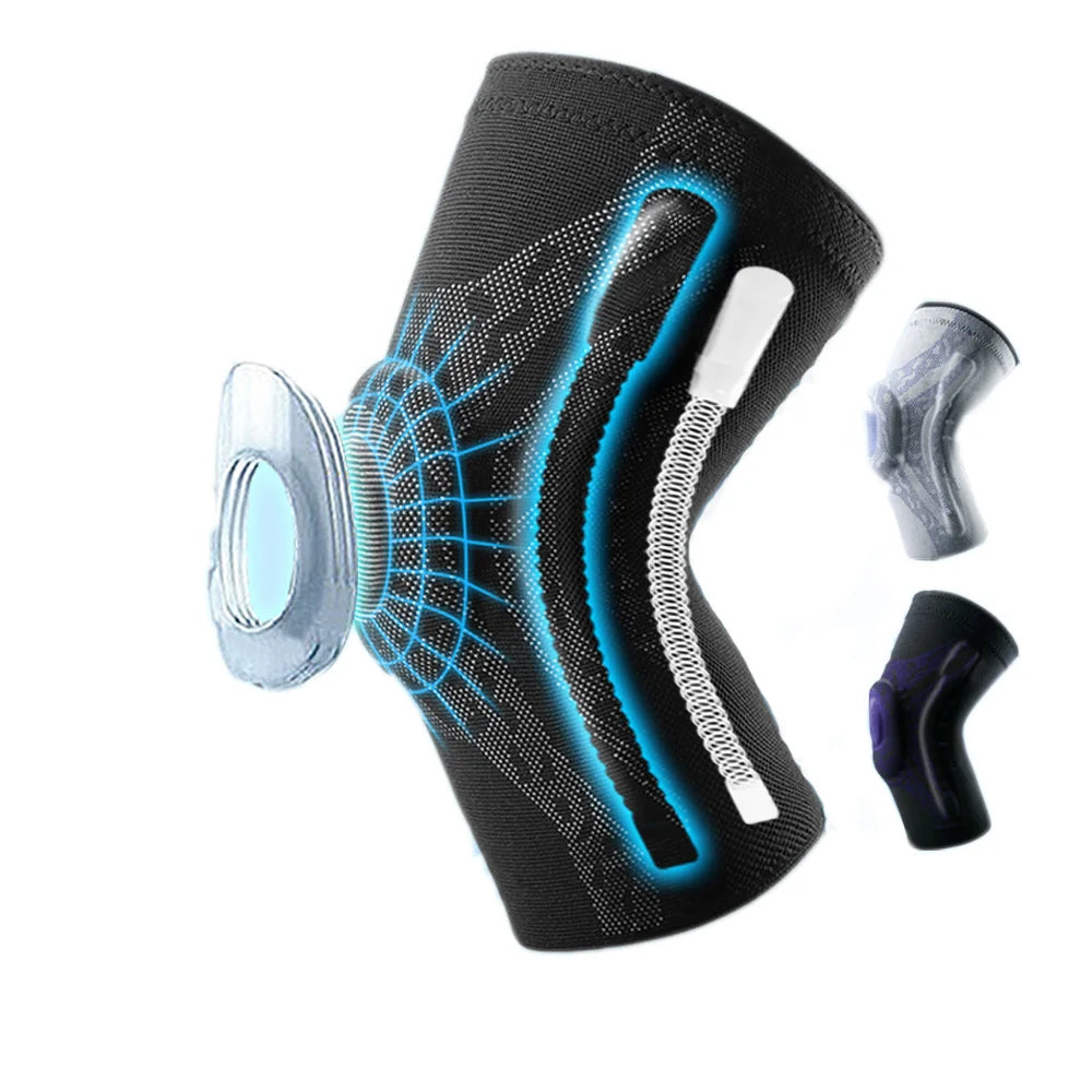 Best Selling Veidoorn Nylon Knee Protector Sports Support Sleeve Brace Patella Gel Pads Compression Side Stabilizers