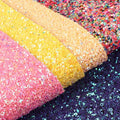 1.8mm Chunky Glitter Faux Leather Fabric-Anti-Mildew Wrinkle Resistant Craft Garment Decorative Accessories for Hair Bows Shoes