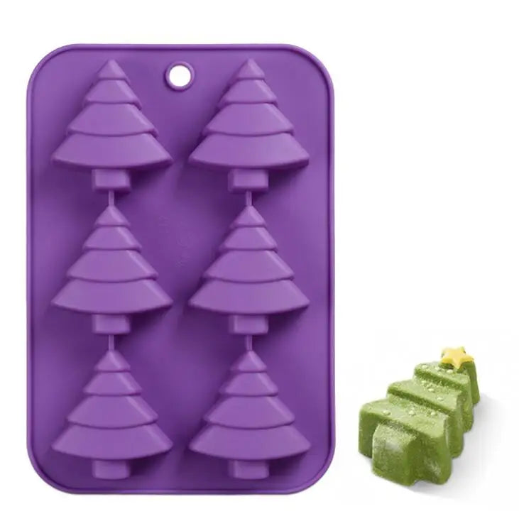HY Silicone Christmas Tree Soap Molds for Holiday Party Baking Cake Soaps