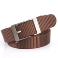 TUSHI Men's Tactical Breathable Nylon Web Canvas Fabric Outdoor Casual Business Waist Belt 3.4CM Width 120CM Length Knitted