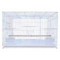 60x43x41cm Large Comfortable Foldable White Bird Cage With Breeding Door for Peony Lovebird Pet Living House
