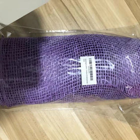 Purple Poly Decor Mesh Ribbon 10 Inch 10 Yards Burlap Mesh for Home Door Wreath & Christmas Deco Decor Wrapping Ribbon Rolls