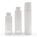 Cosmetic Airless Bottle 15 ml 30 ml 50 ml White Frosted Pump Airless Bottle