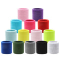 Factory Direct Sales Multi-color Polyester Wrist Sweatbands Breathable Tennis Sports Wrist Sweat Bands Cotton Sweatbands