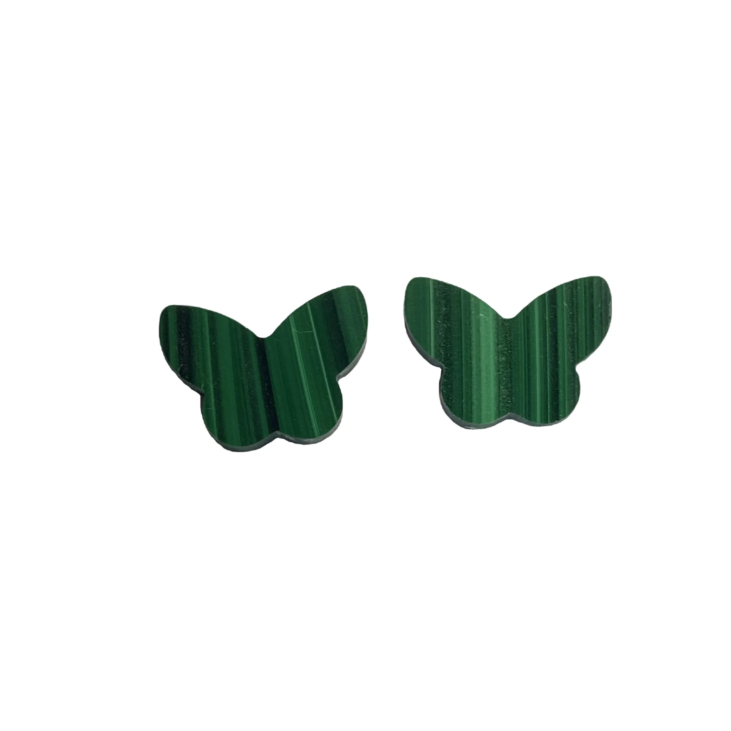 HQ GEMS New Design 9.6x13.2MM Synthetic Turquoise Lapis Natural Green Butterfly Malachite Necklace